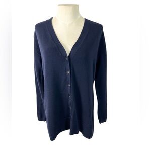 Talbots cardigan sweater size S dark blue wear to work Office